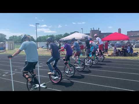 100m Male 14-15 Race Start — Unicycle Nationals (NAUCC) 2023
