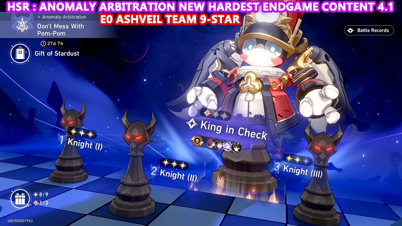 HSR : Anomaly Arbitration New Hardest Endgame Content 4.1 | E0 Ashveil Team 9-Star