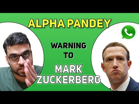 Warning to Mark Zuckerberg | Alpha Pandey