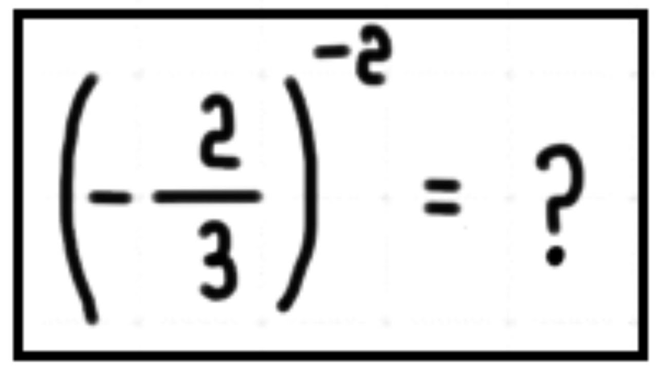 POTÊNCIA COM EXPOENTE NEGATIVO