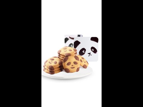 Máquina de fatiar e panning de biscoitos Panda, máquina de biscoitos de padaria Kee Wah
