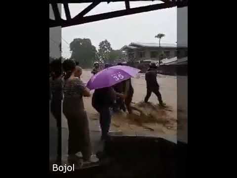 Flooding in Lila town, Bohol, Philippines