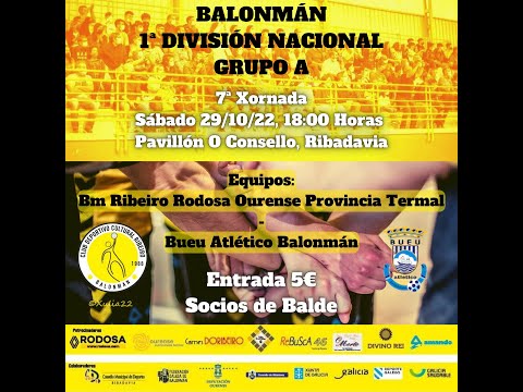 BM Ribeiro Rodosa Ourense Provincia Termal - Bueu Atlético Balonmán