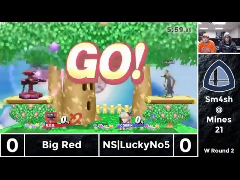 Sm4sh@Mines 21 - Big Red (R.O.B.) Vs. NS|LuckyNo5 (Corrin) - Winners Round 2