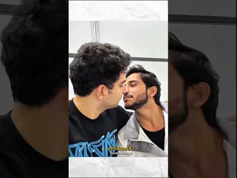 purav jha and samay raina kiss 💋😘 || purav jha podcast ||#podcast #shorts #viral #trending
