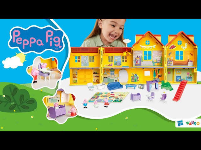 Vídeo relacionado con Hasbro Peppa Pig, Gran Casa Familiar de Peppa, Juguetes para Niñas y Niños, Casa de Muñecas, 11 Accesorios, 3 Figuras de Animales Color Rosa, Regalo para Fans de la Serie a Partir de 3 Años