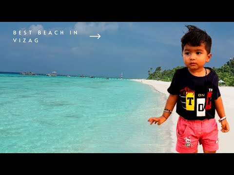 Kashvi trip to beach ! first time in the sand and water.