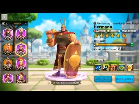 TODOS OS MEUS COMANDANTES + TALENTOS - RISE OF KINGDOMS.