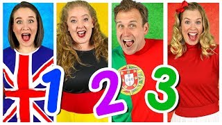 "Counting to Ten" in 4 Languages (Part 2) | Kids Learn to Count - Numbers Song