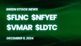 Green Stock News for December 9, 2024: Fluence Energy, NFI Group, Vision Marine, LeddarTech