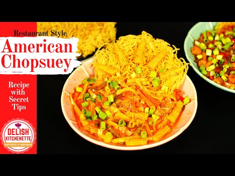 Veg American Chop Suey Recipe | वेज अमेरिकन चौप्सी | Chopsuey Indo Chinese @DelishKitchenette