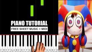 THE AMAZING DIGITAL CIRCUS - PILOT Ending Music (Right/Both Hands) - (BEGINNER) Piano Tutorial