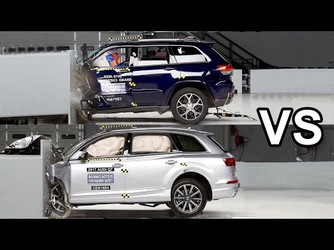 2021 Jeep Grand Cherokee vs 2021 Audi Q7   Crash Test