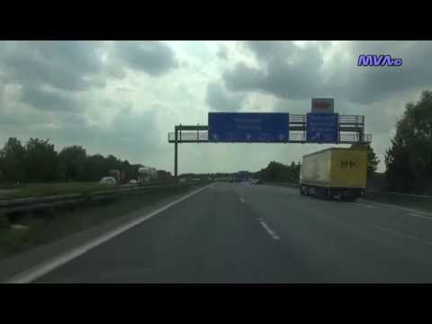 Fahrt auf der A2 A1 A45 (Bielefeld - Hagen)