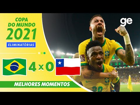 Vídeo / Brasil 4 X 0 Chile - Eliminatórias 2022!