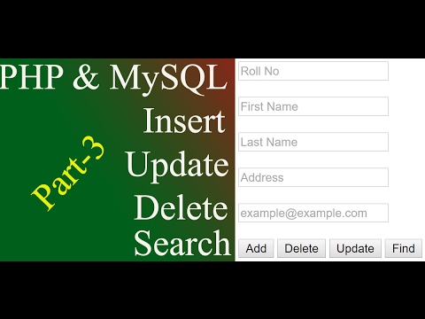 How To Insert Update Delete and Search Data In MySQL Database Using PHP?(Part-3)[With Source Code]