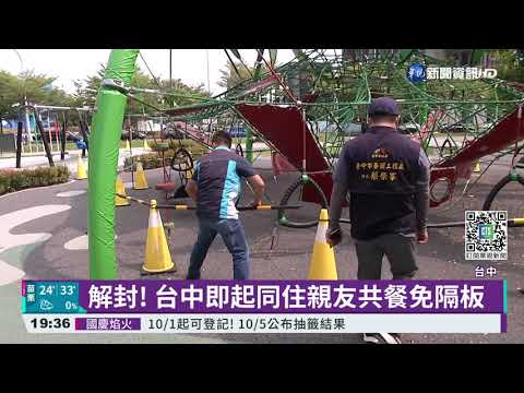 解封! 台中即起同住親友共餐免隔板