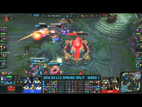 H2K VS GIA Last Moment of the Game EU LCS Spring 2016