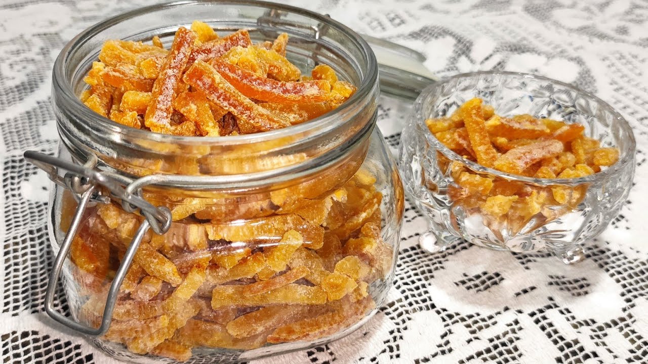 Casquinha de Laranja Cristalizada!C/essa dica vc não precisa ferver várias vezes receita mais fácil