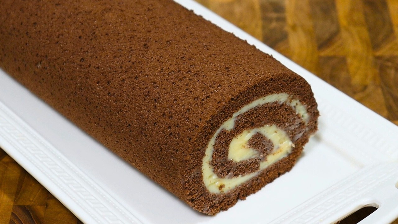 ROCAMBOLE DE CHOCOLATE COM NINHO | BOLO DE ROLO SUÍÇO