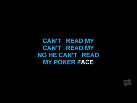 Poker Face in the style of Lady Gaga karaoke video with lyrics
