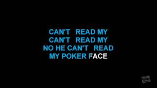 Poker Face in the style of Lady Gaga karaoke video with lyrics