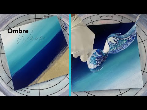 363. Sheleeart Fluid Artist - Ombre Manta Ray Wave