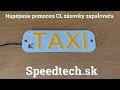 LED banner - s nápisom TAXI / Žltý (58x180mm) - Video Youtube