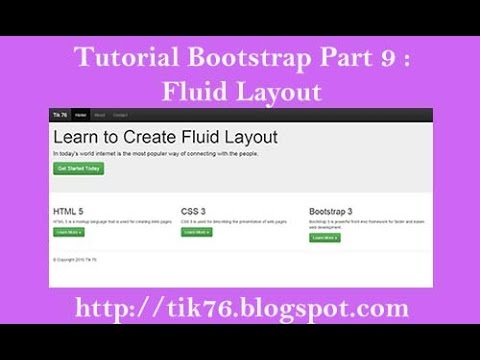 Tutorial Bootstrap Part 9 : Create Simple Fluid Layout