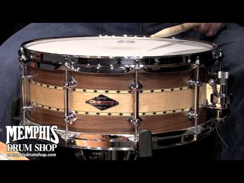 Craviotto 14 x 5.5 Custom Shop Stacked Solid Walnut/Maple/Walnut Snare Drum w/ Maple Inlay - 45/45