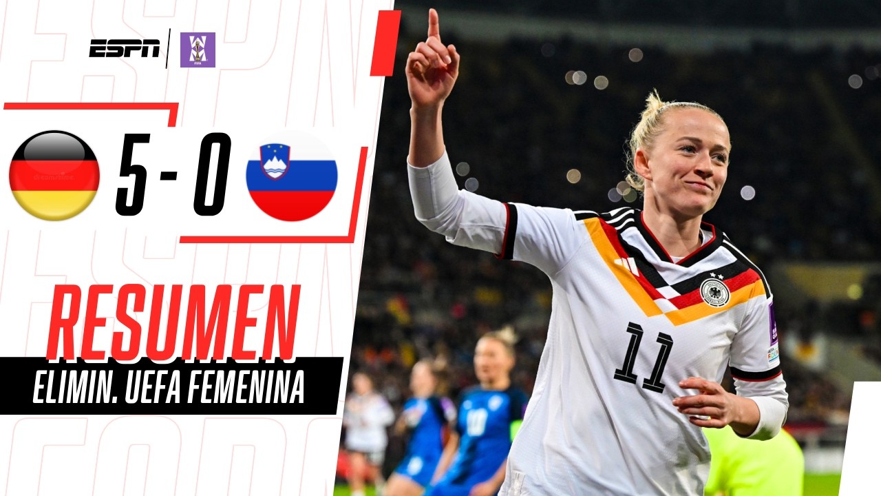 LAS ALEMANAS DEBUTARON CON UN PALIZA TOTAL EN LAS ELIMINATORIAS | Alemania 5-0 Eslovenia | RESUMEN