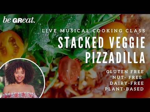 Stacked Veggie Pizzadilla Recipe - LIVE Musical Cooking Class with One Great Vegan