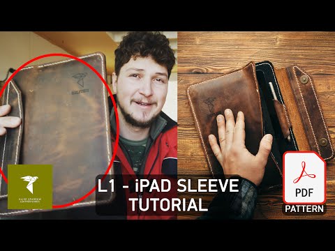 Making a leather iPad Pro sleeve - Olive Sparrow Crafts tutorials