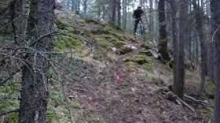 preview picture of video 'exshaw prospector mountain bike trail'