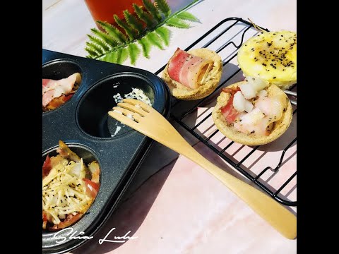 ✦shialulu開箱實作✦用EZBAKE®健康烤盤製作無煙料理《培根吐司杯＆培根捲》