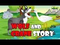 The Cunning Wolf and the Greedy Crane Story | Moral Stories for Children | KidsOne