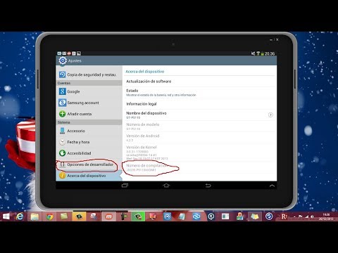 Activar opciones de desarrollador en Snartphone o Tablet Android que viene por defecto oculta