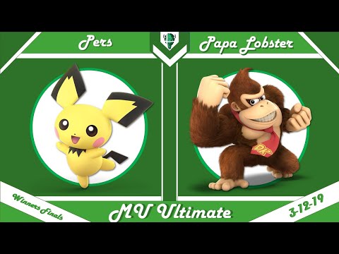 Pers (Pichu) vs Papa Lobster (Donkey Kong)  - Super Smash Bros. Ultimate - Marshall Smashers 3/12/19