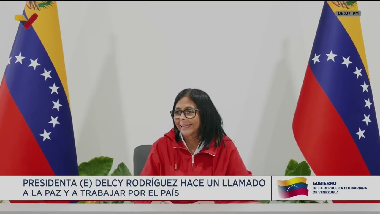 Delcy Rodríguez sobre paro de transporte en Venezuela, 16 de marzo de 2026