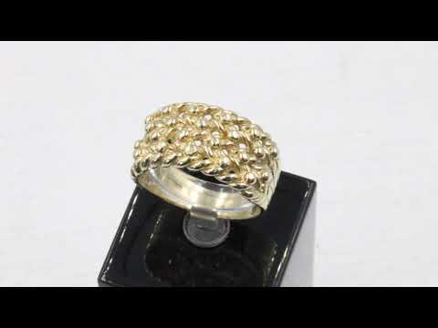 9ct Yellow Gold Keeper Ring Size U 8.4g - 0909019