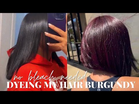 HOW TO: dyeing my hair from BLACK to BURGUNDY / no...