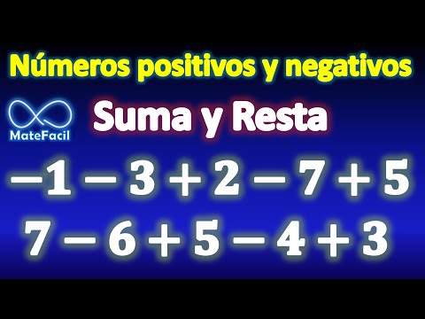Cómo sumar y restar muchos números positivos y negativos