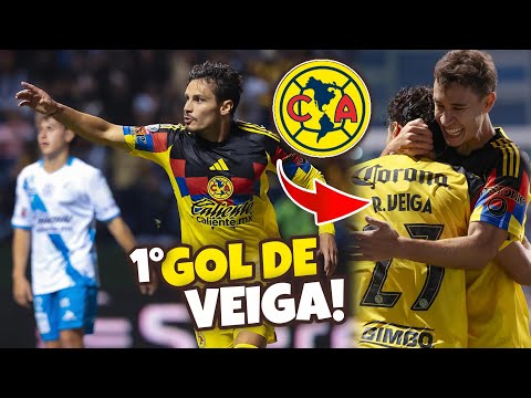 VEIGA MARCA SEU PRIMEIRO GOL PELO AMÉRICA DO MÉXICO 