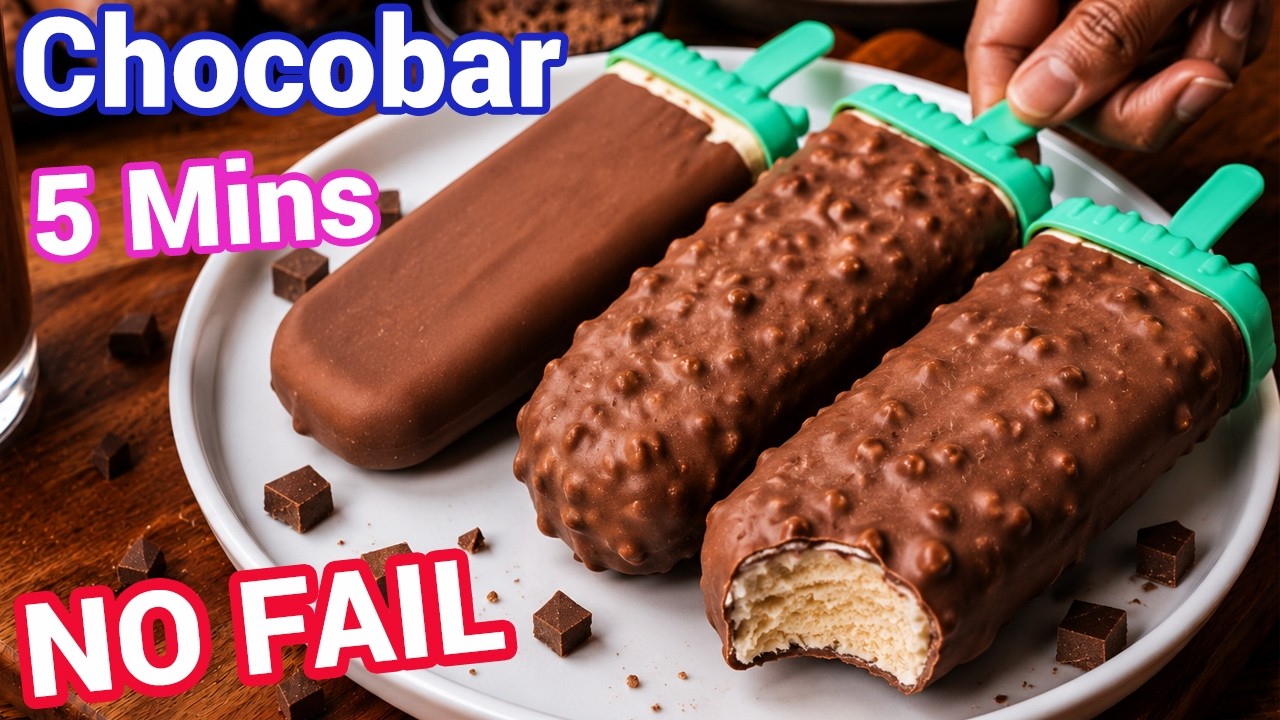 Instant Chocobar in 5 Mins 🍫❄️  - Homemade Chocobar Summer Treat for Kids | 2 Easy Ice Cream Ways 😍