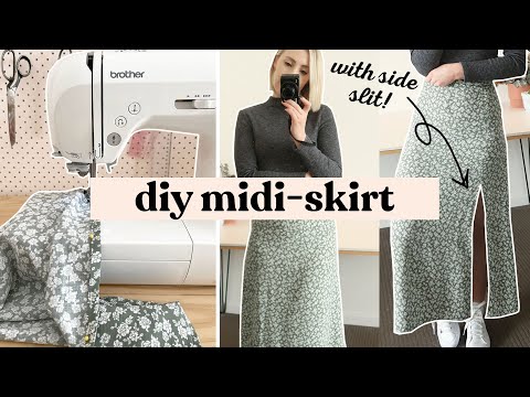 DIY Midi-Skirt (With A Side Slit)