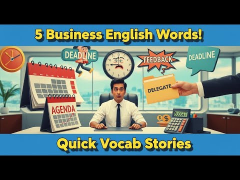 💼 5 Essential Business English Vocabulary Words in English | Quick Vocab Stories 📊#vocabulary