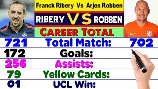Franck Ribery Vs Arjen Robben Career Compared ⚽ Match, Goals, Assist, Cards, Award, Trophies & More