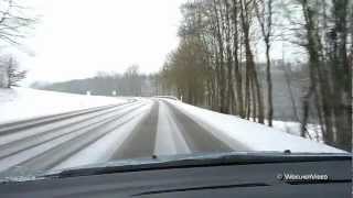 preview picture of video 'Fahrt im Schnee / Drive by car in snow'