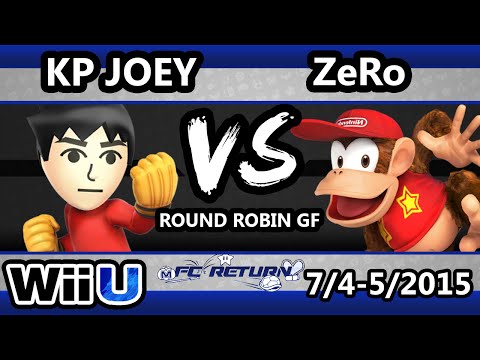 FC Return - ZeRo (Diddy Kong) Vs. KP Joey (Mii Brawler) SSB4 Finals - Smash Wii U