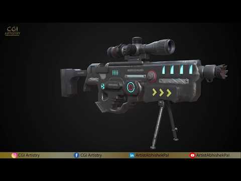 Sci Fi Gun || AutoDesk Maya 2020 || Zbrush 2020 || Substance Painter || Arnold
